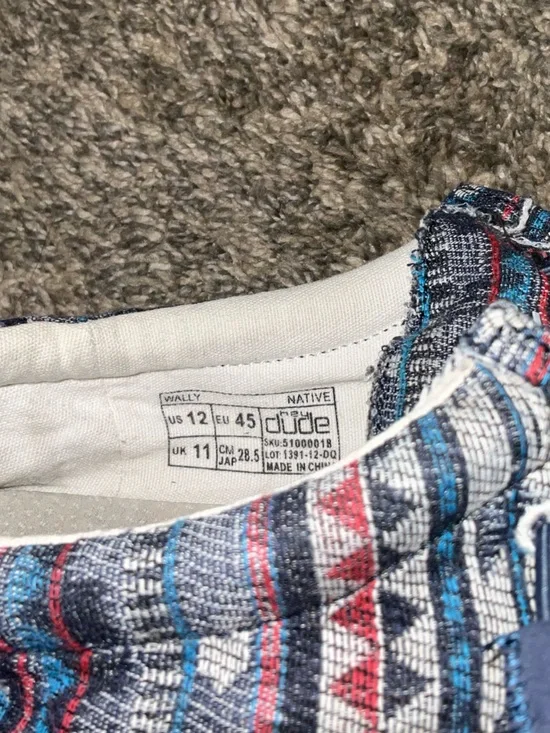 Hey Dude Men’s Wally Native- Southwestern Pattern Slip-On Loafers Size 12 - Picture 8 of 8